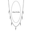 Herren Punk Nieten Quaste Halskette Hip Hop Damen Mode Geometrisch Titanstahl Kette Halskette