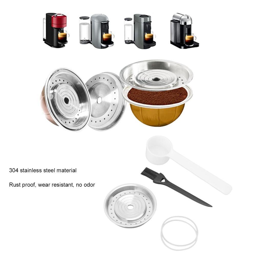 Rubber Rings Reusable Coffee Capsule Lid 304 Stainless Steel Stainless Steel Lid Home Use