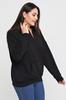Women's Style Big Size Sweatshirt Shirt Collar Pocket Sweatshirt