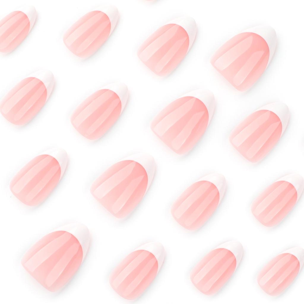 Minimalist classic French white edge manicure short almond nail hot-selling wearing nail fake nails nail piece