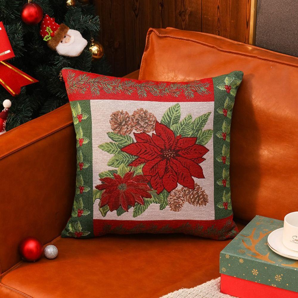 INS Style Christmas Pillowcase Snowflake Cushion Cover Throw Pillowcover Living Room/Office