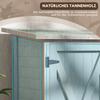 46.5 x 97cm Compact Wooden Storage Shed - Light Grey