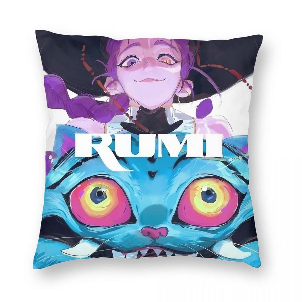 KPop Demon Hunters Pillowcase Printing Fabric Cushion Cover Gift Throw Pillow Case Cover Home Square 45X45cm