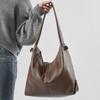 Leather Large Capacity Foreign Trend Fashion Solid Color Casual Commuting Shoulder Tote Bag Women'S Bag
