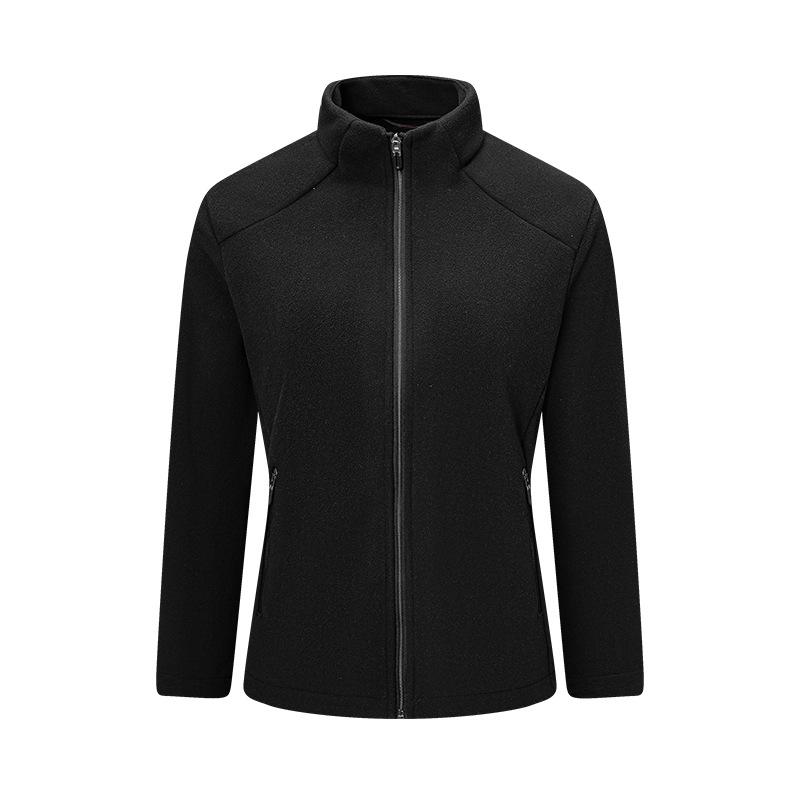 Fleece Women's Fleece Jacket Top Outdoor Jacket Liner Warm Cardigan Stand-Up Sweater