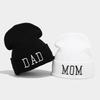 Autumn and Winter Fashion DAD MOM Embroidered Knitted Hat, Hot-selling Personalized Mom and Dad Wool Warm Hat