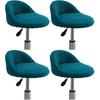 4 Pack of Stretch Short Back Chair Cover Slipcover with Short Round Backs Arms Curved Accent Counter Bar Stool Slipcover for Home Hotel Bedroom