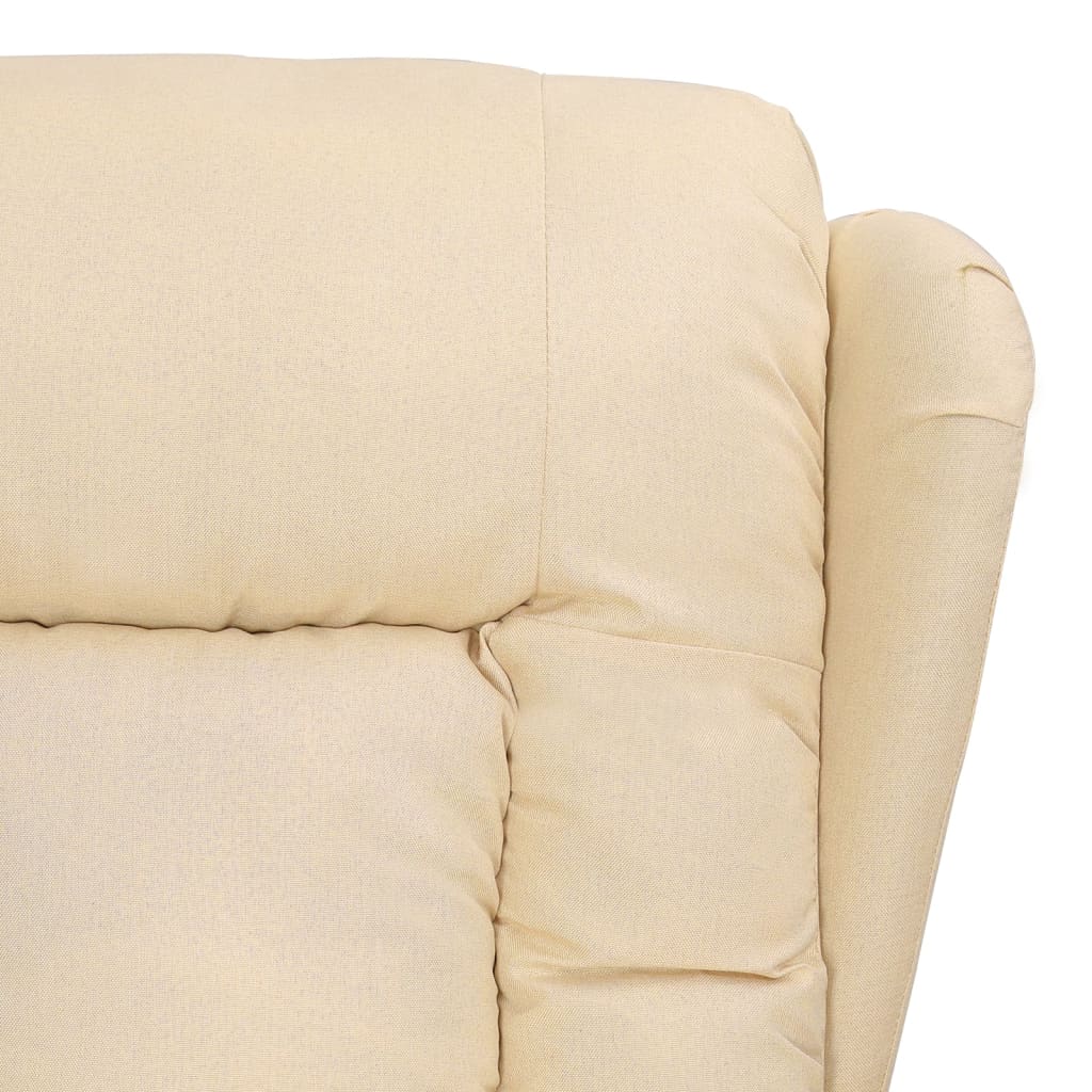Cream Fabric Recliner Chair