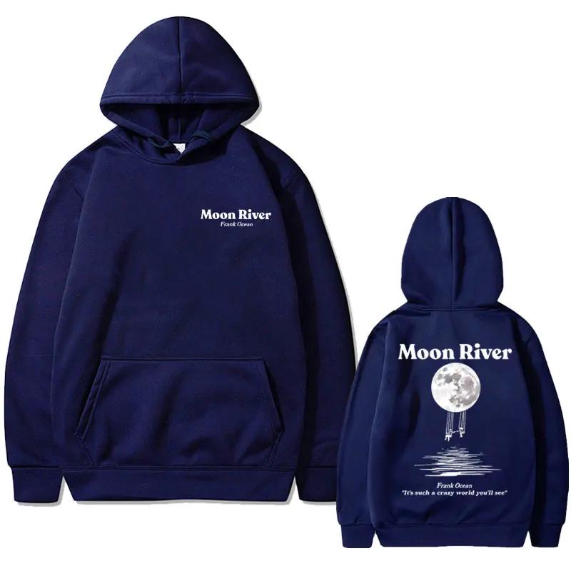 Rapper Frank Moon River Grafik Hoodie Herren Damen Ozean Hip Hop Hoodies Blond Übergroßer Pullover Herrenmode Vintage Streetwear