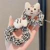 Autumn & Winter Cute Plaid Cat Fish Doll Hairband & Scrunchie Set