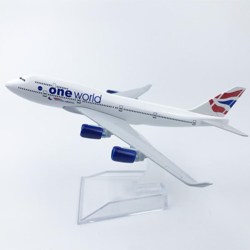 16cm Air British Airways B747 Simulation Plane 1:400 Scale Diecast Aircraft Model With LandGear Display Desktop Room Display