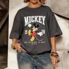 Disney Mickey 1928 Grafik T-Shirt Damen Herren Kurzarm Tee Oversize Vintage Locker Lässig Streetwear Sommer Trendig Y2k Oberteile