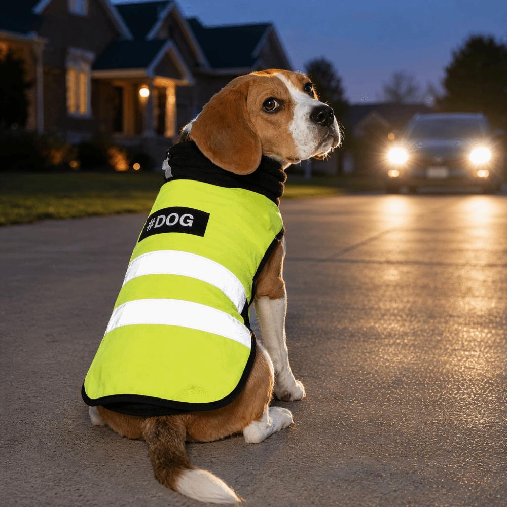 Adjustable Puppy Visibility Jacket Breathable Pet Fluorescent Clothes  for Walking Night