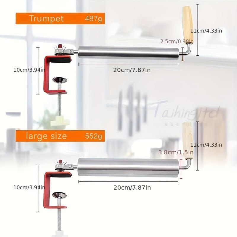 1pc Adjustable Rolling Pin, 304 Stainless Steel Heavy Duty Kitchen Rolling Pin with Ergonomic Handle for Perfectly Shaped Pastries, Dumplings