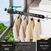 Invisible Balcony Folding Clothes Drying Rack - Anti-Theft, Outdoor & Window Guard Rail Drying Pole.
