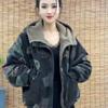 2025 Winter Women's Stylish Plaid Hooded Cotton Coat: Plus Velvet, Thickened, Casual, Versatile, Age-Reducing