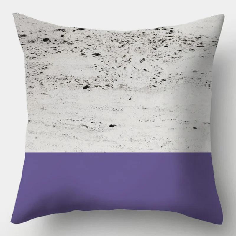 Purple Geometric Decorative Cushion Cover Pillow Pillowcase Polyester 45*45 Throw Pillows Home Decor Pillowcover