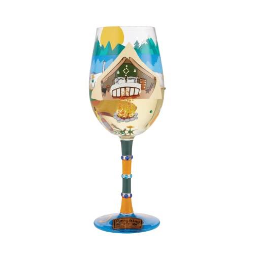 enesco Lolita Wine Glass Glamping 6010893