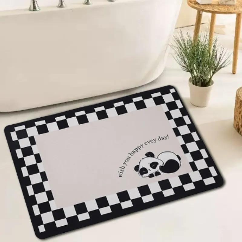 

Bathroom Water Absorbent Anti-slip Toilet Floor Mats Household Bathroom Door Anti-slip Mats Foot Mats 40x60cm