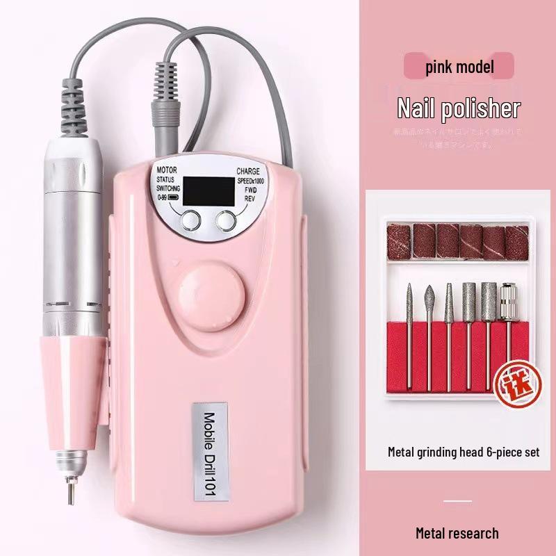 

101 Portable Nail Salon Grinder: Rechargeable Tool for Nail Shaping, Polishing, Removal of Dead Skin and Nails