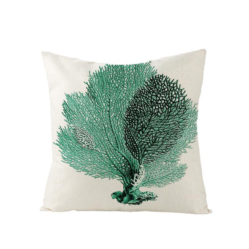 Home Marine Life Polyester Printed Pillow Case Combination Car Pillow Cushion Cover