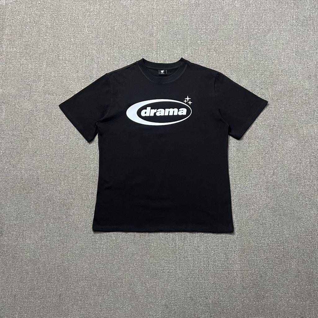 Cross-border Foreign Trade European and American High Street Drama Tide Brand Simple Letter LOGO Printing Men's and Women's Casual Loose T-shirt