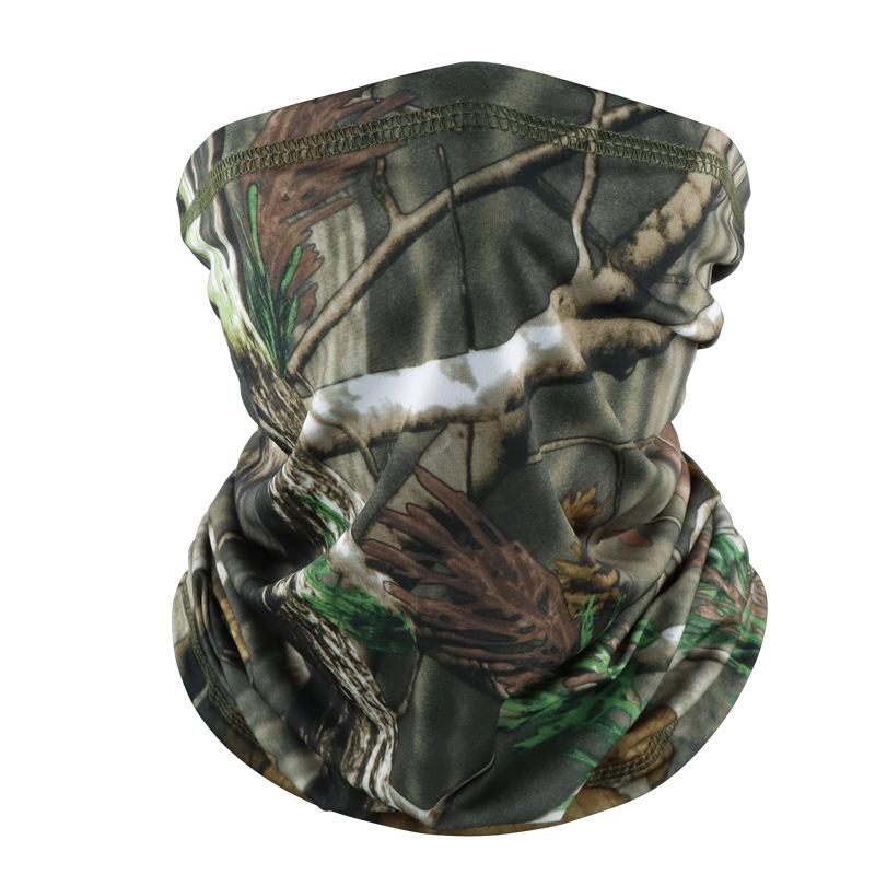 Camouflage Ice Silk Neck Gaiter: Multifunctional Summer Headscarf for Outdoor Cycling, Sun Protection, and Quick-Drying Breathable Face Mask for Men.