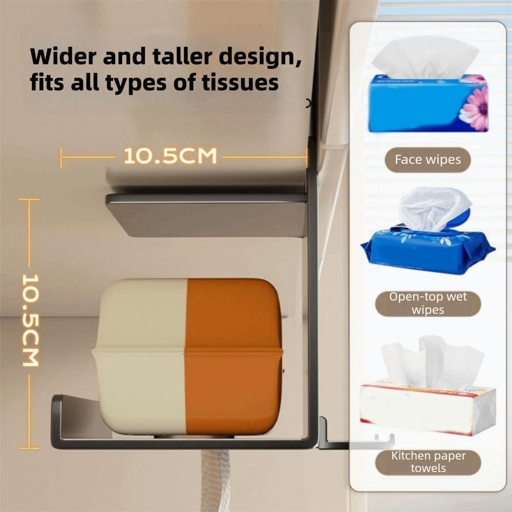 Iron Under Cabinet Paper Towel Holder Removable Space Saving Face Towel Storage Rack Wall Mounted Rustproof Roll Paper Holder
