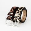 Niche Casual Women's Belt Leopard Print Jeans Belt Literary Retro Pin Buckle Belt Women