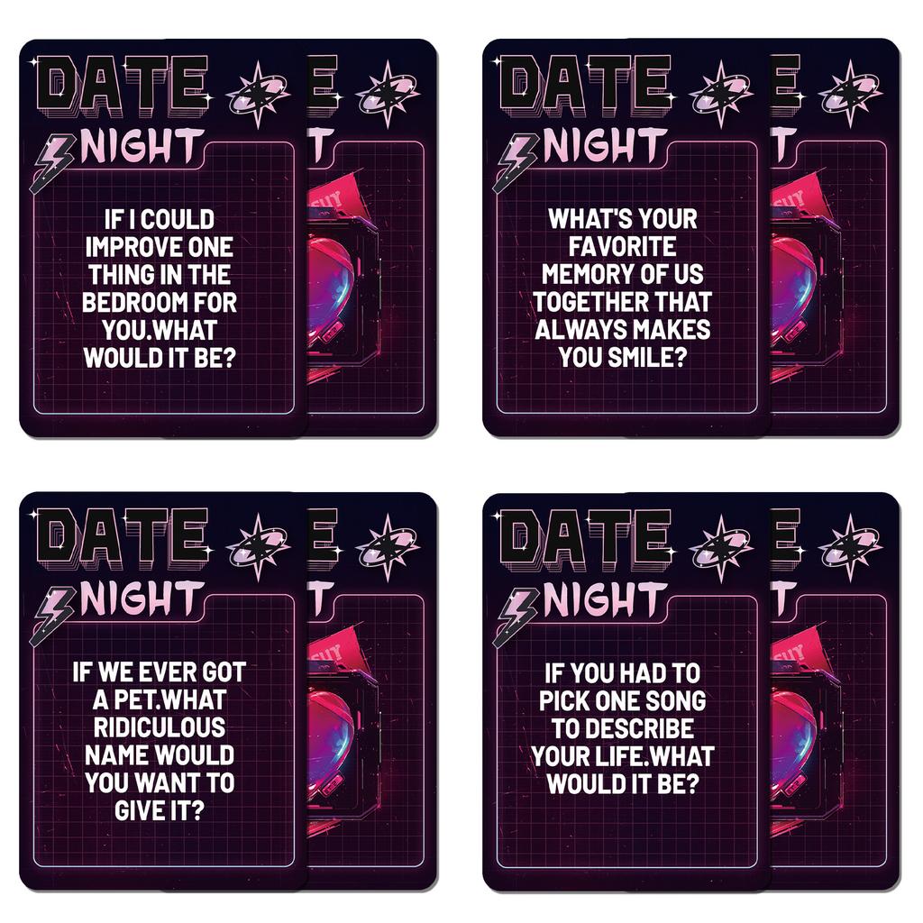 Couples Card Game Deep Conversation Couple Questions Games 50-Sheet Romantic Relationship Deck Cards
