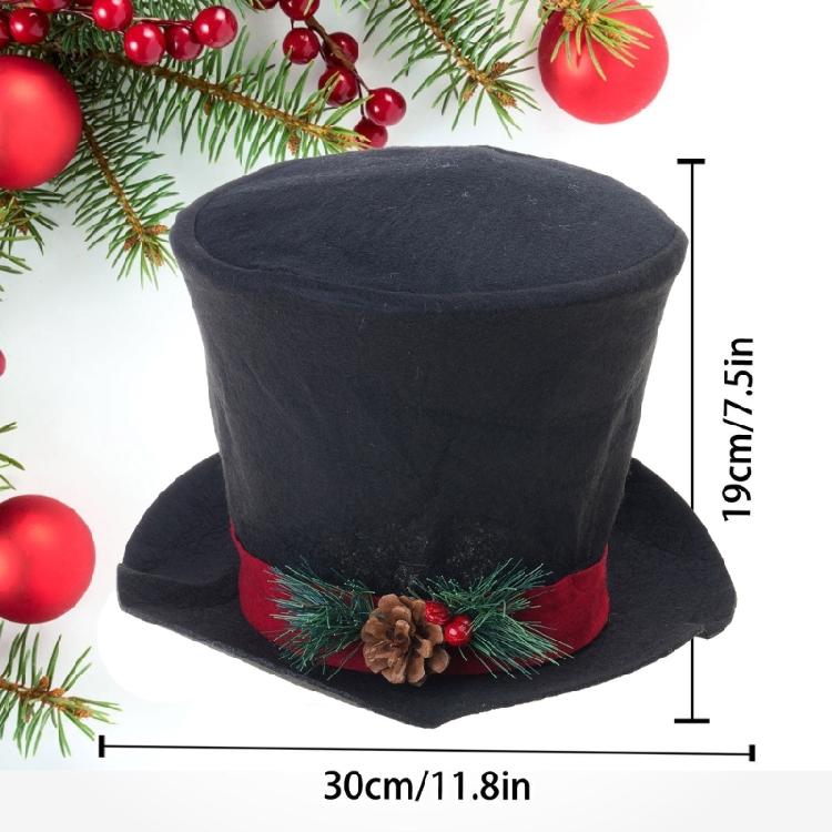 Classical Black or Red Christmas Tree Crowns Decoration Efficient Fabric Design Elevates Seasonal Celebration Style