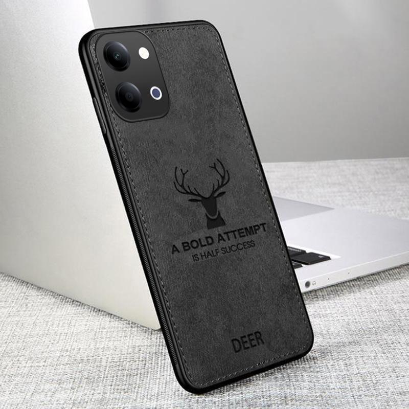 For VIVO IQOO Z11 Lite Case Luxuy Brand Cloth Texture Deer Fabric Jeans Elk Cover for vivo iqoo Z11 Lite Phone Casing
