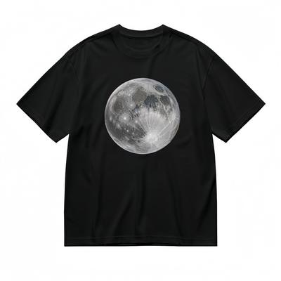 Men's Comfortable Classic T-Shirt Astronomy Inspired Lunar Design Tee White Tops