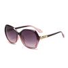 Non-polarized Elegant Large-frame Ladies' Sunnies, with Gradient Lenses and Decorated Temples. Perfect for Daily Sun Protection and Styling.