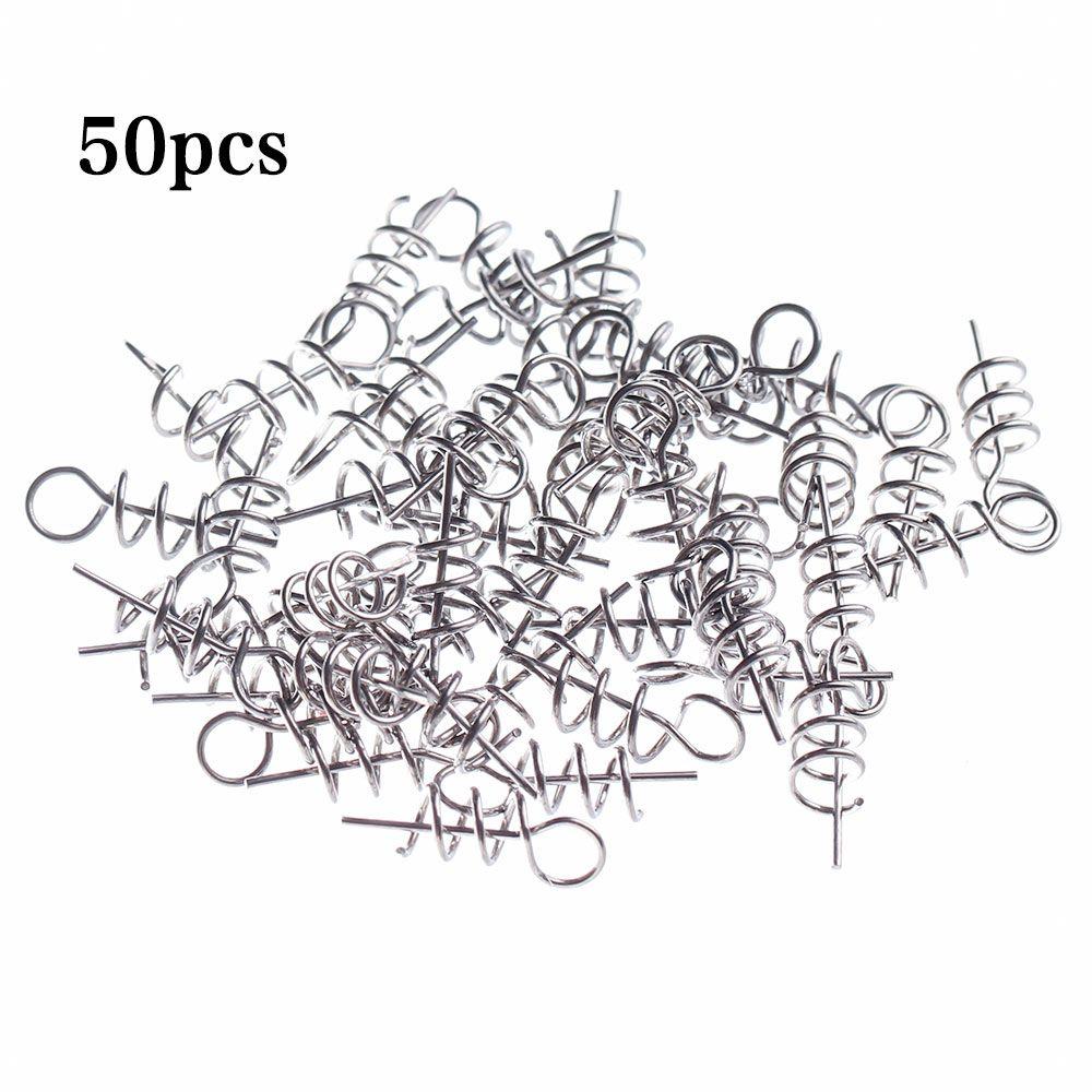 For Soft Lure Fishing Tools Fixed Needle Crank Lock Centering Fishing Hook Soft Bait Spring Twist