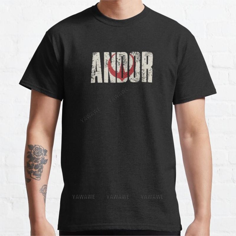 Distressed Andor design TShirt sweat shirts men summer clothes men short sleeve t shirts black t shirt