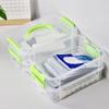 Cosmetic Storage Case 4 Layers Storage Box Plastic Transparent Stacking Container  Doll Storage