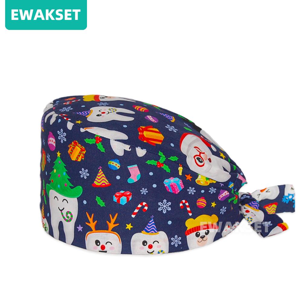 Dental Clinic Scrubs Caps with Sweatband Dentist Work Scrubs Beauty Work Hats Lab Nursing Scrubs Cap Gorro Enfermera