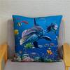 Poszewka na poduszkę Wzór delfinów oceanicznych Nadruk świata podwodnego Poduszka Dzieci Sofa Dekoracja domu