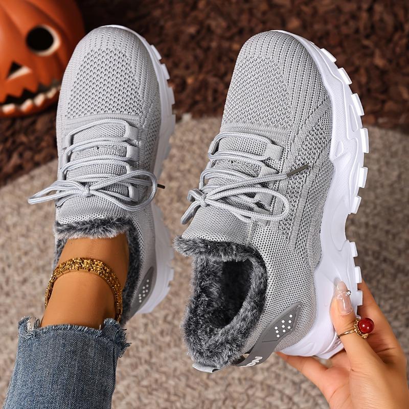 Damen Winter Warm Rutschfest Plüschfutter Sneaker/Laufstiefel