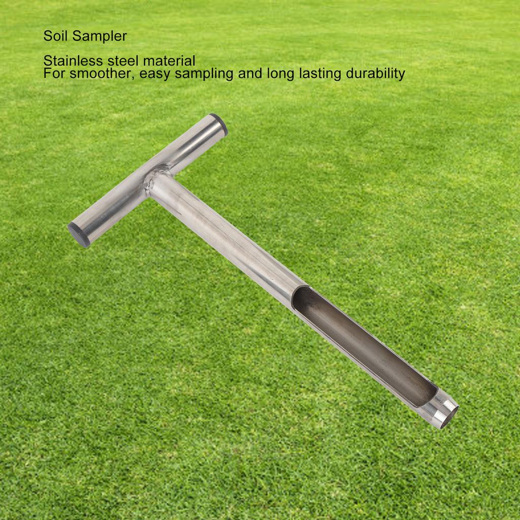 12-calowy próbnik gleby ze stali nierdzewnej, uchwyt T, długa trwałość, przenośna sonda do pobierania próbek gleby do ogrodu, trawnika, farmy