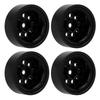 4Pcs 1.0 Inch Wheel Hub 9 Round Hole Aluminum Alloy Hub for FMS FCX24 1 24 Remote Control Climbing Car Black