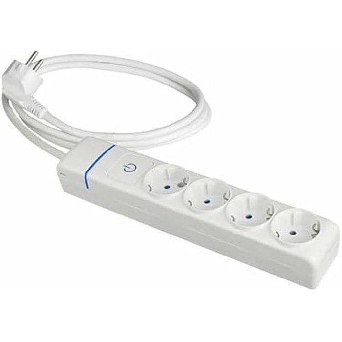 Multiprise - Solera - 4 Prises - Interrupteur - 250V - 16A - Multicolore