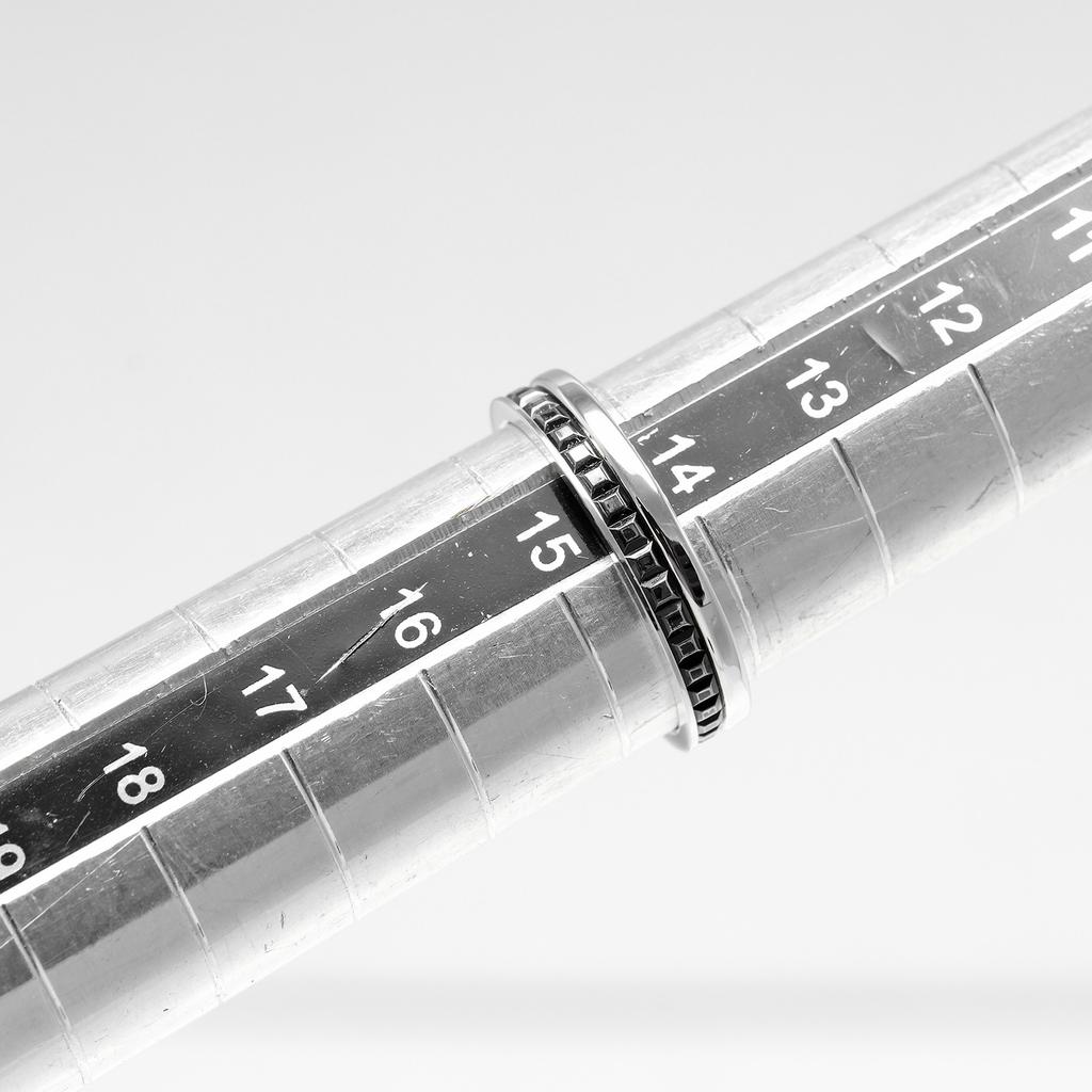 Boucheron Quatre Half Black Ring K18 White Gold #7.2(US Size) 4.5g Women Used