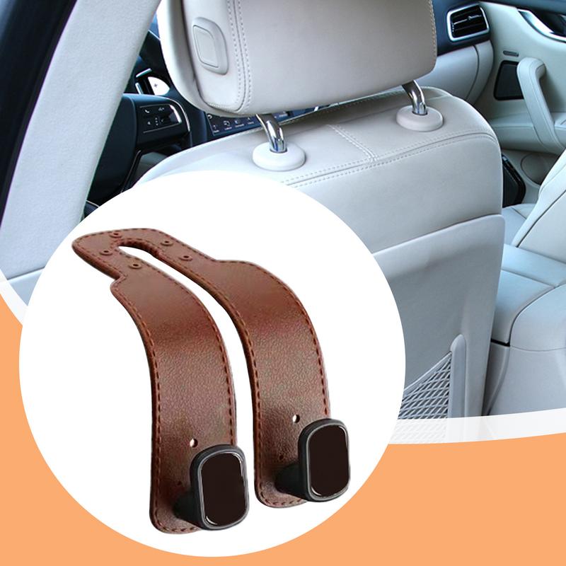 Headrest Hooks For Car Car Seat Back Storage Hook Phone Holder Compact Organizer Stylish Hanger For Coat Purse Umbrella Travel