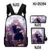 Luxury Novelty 86 Eightysix 3D Print 3pcs/Set Pupil School Bags Laptop Daypack Backpack Inclined Shoulder Bag Pencil Case