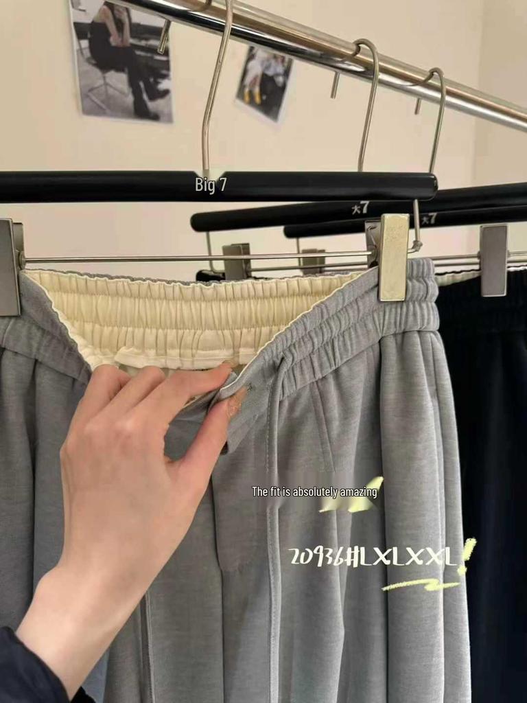 Da7 Women's Korean Style High Waist Wide Leg Casual Pants, Plus Size, Spring Collection