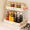 Detachable Spice Rack High-capacity Standing Seasoning Rack 2-layer Storage Rack  Kitchen