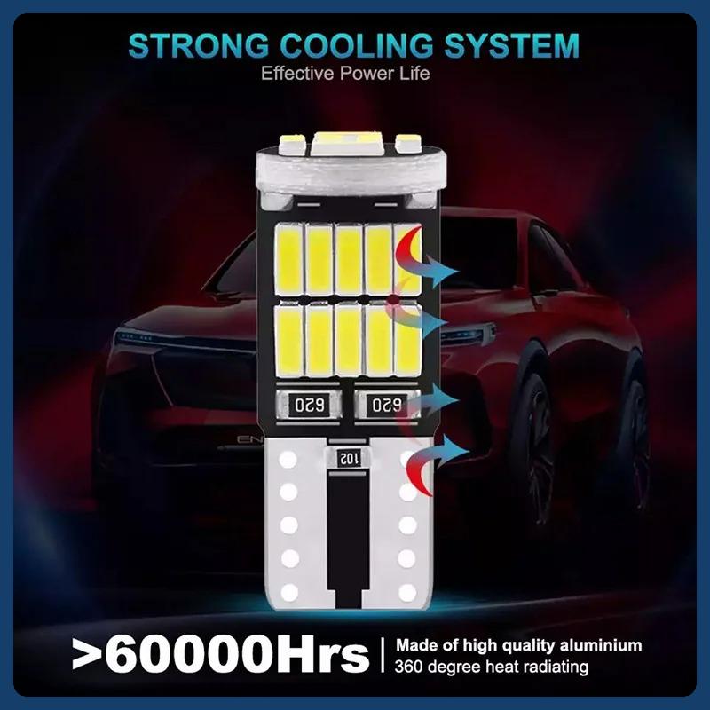 10Pcs W5W Led T10 168 194 Signal Lamp Canbus 4014 26SMD For Car Interior Map Dome Parking Position Lights