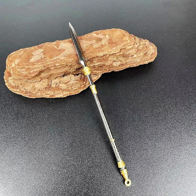 MiniKatana Cosplay Fake Sword Replica, Chinese Swords Prop, Metal Weapon Decoration, Miniature Desk Accessories, Retro Toy Knif